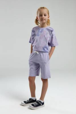 U.S. Polo Assn. - U.S. Polo Assn Kız Çocuk Bermuda Alt Üst Takım, %100 pamuk