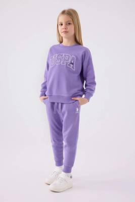 U.S. Polo Assn. - U.S. Polo Assn. Kız Çocuk Kışlık 3 İplik Pijama Takım