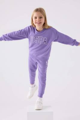 U.S. Polo Assn. Kız Çocuk Kışlık 3 İplik Pijama Takım - 3