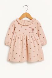 U.S. Polo Assn. Pudra Kaşkorse Kız Bebek Elbise Pudra