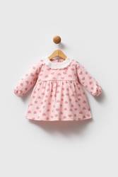 U.S. Polo Assn. Uzunkol %100 Pamuklu Kalpli Kız Bebek Elbise - Thumbnail