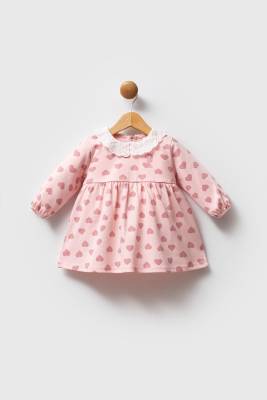 U.S. Polo Assn. - U.S. Polo Assn. Uzunkol %100 Pamuklu Kalpli Kız Bebek Elbise