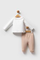 U.S. Polo Assn. Yazı Baskılı Kız Bebek alt üst takım, %100 Pamuk - Thumbnail