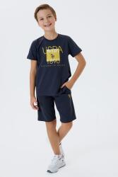 U.S. Polo Assn Yazı Basklı Erkek Çocuk Şortlu Takım, %100 Pamuk Yazlık Tişört & Bermuda Şort Takım (1)