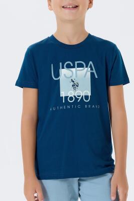 U.S. Polo Assn Yazı Basklı Erkek Çocuk Şortlu Takım, %100 Pamuk Yazlık Tişört & Bermuda Şort Takım - 8