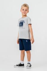 U.S. Polo Assn Yazı Basklı Erkek Çocuk Şortlu Takım, %100 Pamuk Yazlık Tişört & Bermuda Şort Takım - 14