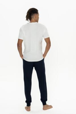 U.S. Polo Erkek %100 Pamuk Pijama Takım, Dar Paça, Bisiklet Yaka, Kısakol, Cep Detaylı - 3