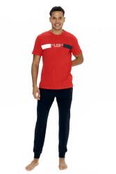 U.S. Polo Erkek %100 Pamuk Pijama Takım, Dar Paça, Bisiklet Yaka, Kısakol, Cep Detaylı - 4