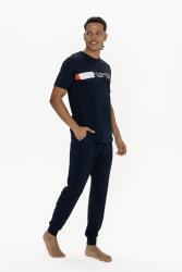 U.S. Polo Erkek %100 Pamuk Pijama Takım, Dar Paça, Bisiklet Yaka, Kısakol, Cep Detaylı - 8