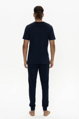 U.S. Polo Erkek %100 Pamuk Pijama Takım, Dar Paça, Bisiklet Yaka, Kısakol, Cep Detaylı - 9