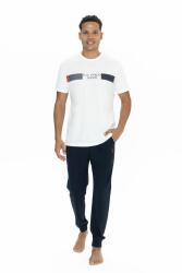 U.S. Polo Erkek %100 Pamuk Pijama Takım, Dar Paça, Bisiklet Yaka, Kısakol, Cep Detaylı