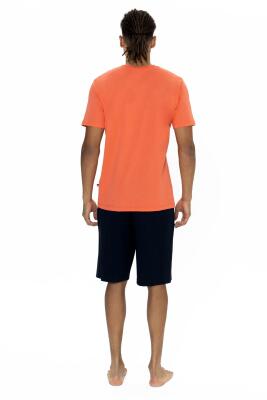 U.S. Polo Erkek %100 Pamuk Takım, Yazı Baskılı Kısakol T-shirt ve Cepli Şort Takım - 3