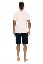 U.S. Polo Erkek %100 Pamuk Takım, Yazı Baskılı Kısakol T-shirt ve Cepli Şort Takım - 6