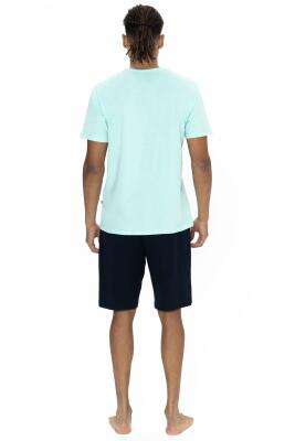 U.S. Polo Erkek %100 Pamuk Takım, Yazı Baskılı Kısakol T-shirt ve Cepli Şort Takım - 9