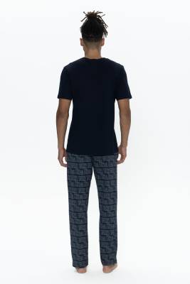 U.S. Polo Assn. - U.S. Polo Erkek %100 Pamuklu T-shirt Pijama ve Şort Takım (1)