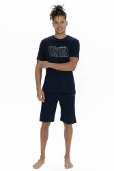U.S. Polo Erkek %100 Pamuklu T-shirt Pijama ve Şort Takım - Thumbnail