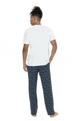 U.S. Polo Erkek %100 Pamuklu T-shirt Pijama ve Şort Takım - Thumbnail