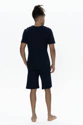 U.S. Polo Erkek %100 Pamuklu T-shirt Pijama ve Şort Takım - Thumbnail