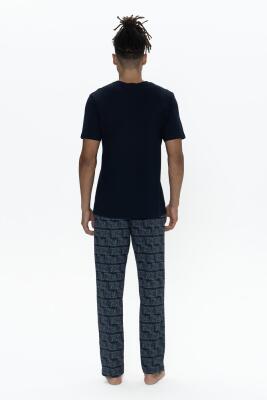 U.S. Polo Erkek %100 Pamuklu T-shirt Pijama ve Şort Takım - 7