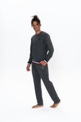 Us Polo Erkek 2 İplik Dokuma Ev Giyim Pijama Takım, Uzunkol, Bisiklet Yaka, Cepli - 3