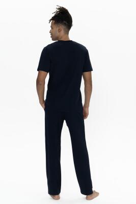 Us Polo Erkek Büyük Beden Pijama Takım, Bisiklet Yaka Düğmeli, Cep Detaylı - 8