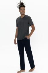 Us Polo Erkek Büyük Beden Pijama Takım, V Yaka Düğmeli, Cep Detaylı - 3