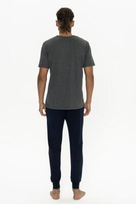 U.S. Polo Erkek Dar Paça Cepli Pijama Takım, Bisiklet Yaka, Kısakollu Pijama Takım - 2