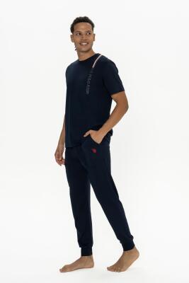 U.S. Polo Erkek Dar Paça Cepli Pijama Takım, Bisiklet Yaka, Kısakollu Pijama Takım - 8
