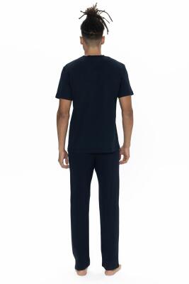 U.S. Polo Erkek Düz Paça Cepli Pijama Takım, Bisiklet Yaka, Kısakollu Pijama Takım - 6