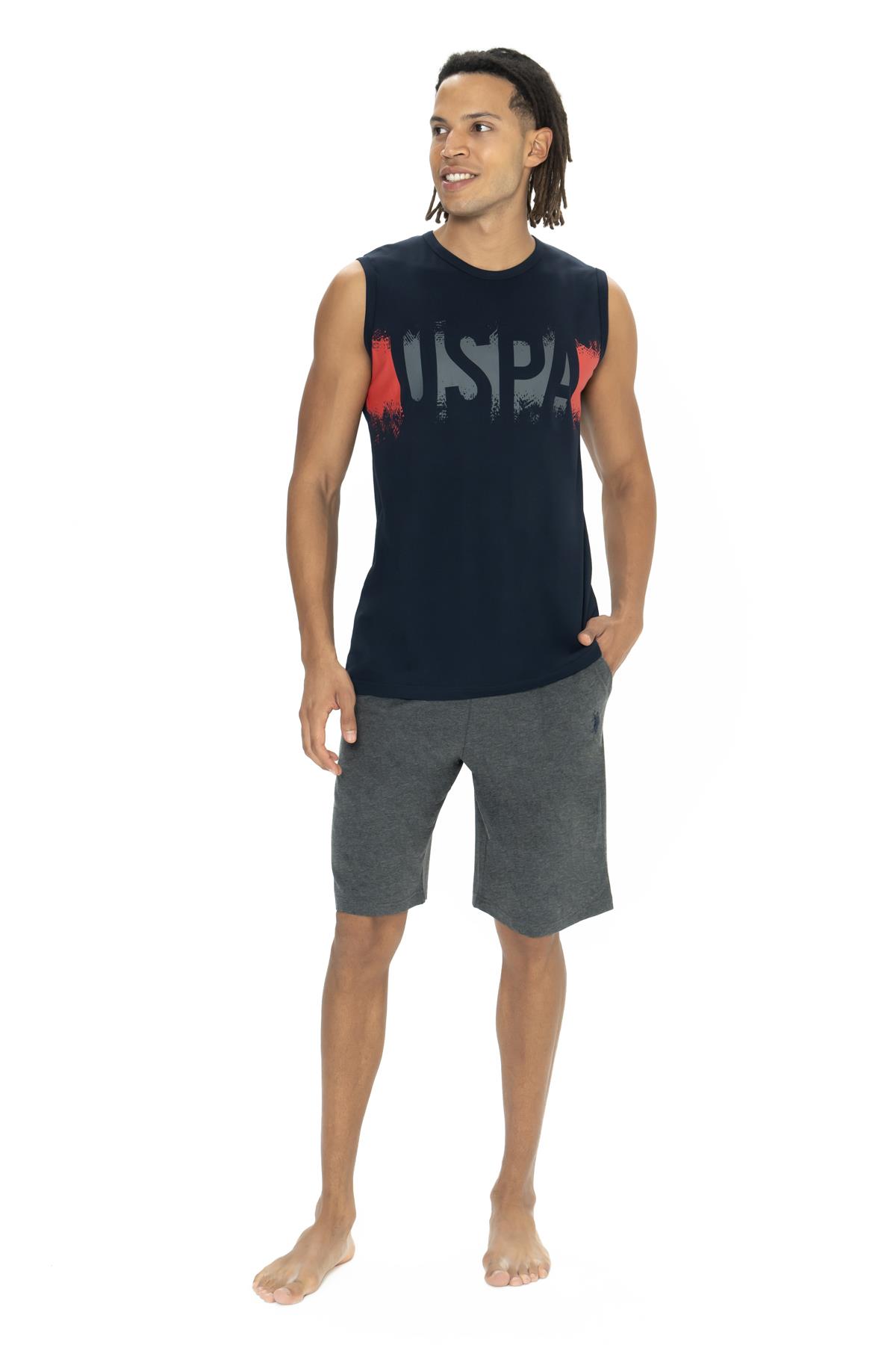 U.S. Polo Erkek Kolsuz T-shirt Ve Şort Takım