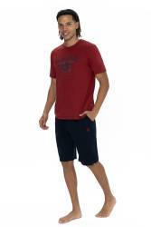 U.S. Polo Erkek T-shirt ve Cepli Şort Takım, Kısakol, Bisiklet Yaka, Cep Detaylı - Thumbnail