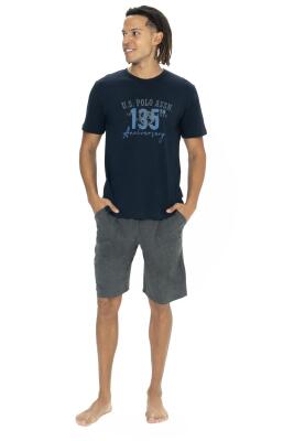 U.S. Polo Erkek T-shirt ve Cepli Şort Takım, Kısakol, Bisiklet Yaka, Cep Detaylı - 7