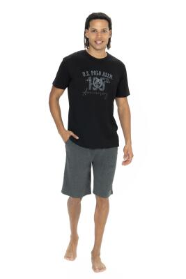 U.S. Polo Erkek T-shirt ve Cepli Şort Takım, Kısakol, Bisiklet Yaka, Cep Detaylı - 10