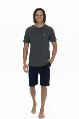 U.S. Polo Erkek Yuvarlak Yaka T-shirt Şort Takım, Cep detaylı - 1