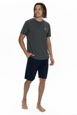 U.S. Polo Erkek Yuvarlak Yaka T-shirt Şort Takım, Cep detaylı - 2