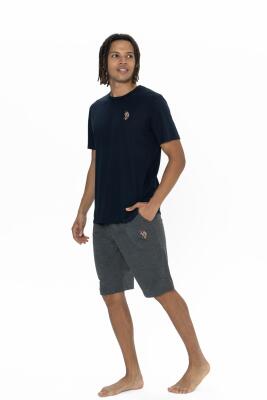 U.S. Polo Erkek Yuvarlak Yaka T-shirt Şort Takım, Cep detaylı - 5