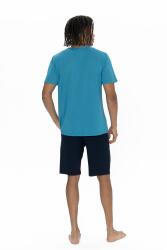 U.S. Polo Erkek Yuvarlak Yaka T-shirt Şort Takım, Cep detaylı - 8