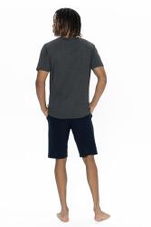 U.S. Polo Erkek Yuvarlak Yaka T-shirt Şort Takım, Cep detaylı - 3