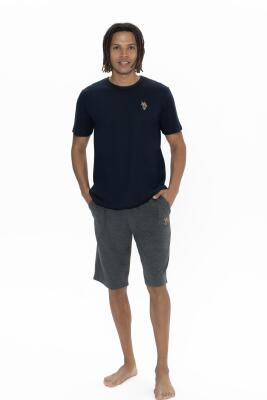 U.S. Polo Erkek Yuvarlak Yaka T-shirt Şort Takım, Cep detaylı - 4