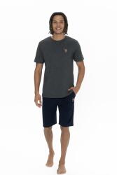 U.S. Polo Erkek Yuvarlak Yaka T-shirt Şort Takım, Cep detaylı