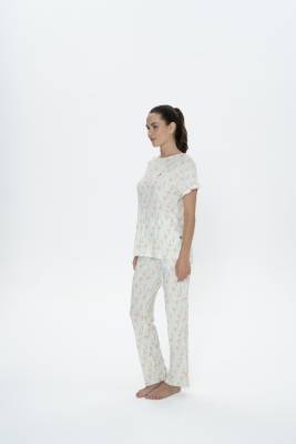 Us Polo Kadın Baskılı Pijama Takım , %95 viskon %5 likra - 3