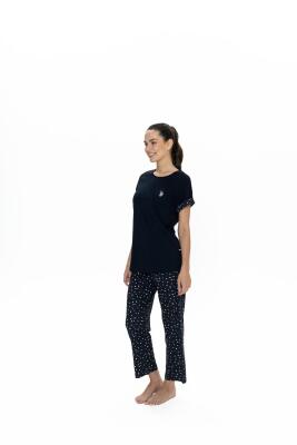 Us Polo Kadın Bisiklet Yaka Kısakol Pijama Takım, %50 pamuk %50 Modal - 6