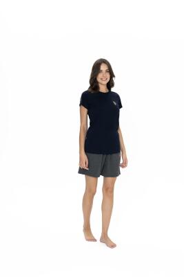 Us Polo Kadın Bisiklet Yaka, Kısakol, T-shirt ve Cepli Şort Takım - 3