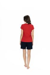 Us Polo Kadın Bisiklet Yaka, Kısakol, T-shirt ve Cepli Şort Takım - 9
