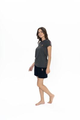 Us Polo Kadın Bisiklet Yaka, Kısakol, T-shirt ve Cepli Şort Takım - 10