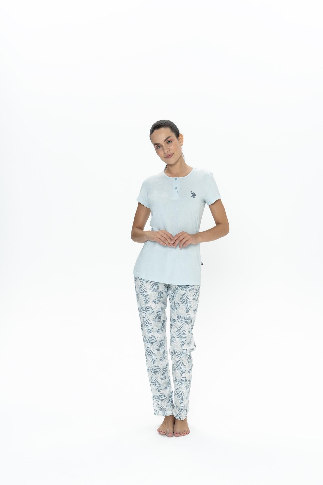 Us Polo Kadın Büyük Beden Pijama Takım, %50 Modal %50 Pamuk