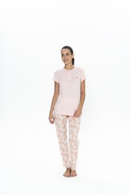 Us Polo Kadın Büyük Beden Pijama Takım, %50 Modal %50 Pamuk - 1