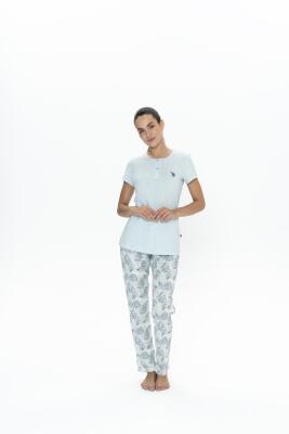 Us Polo Kadın Büyük Beden Pijama Takım, %50 Modal %50 Pamuk - 5