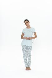 Us Polo Kadın Büyük Beden Pijama Takım, %50 Modal %50 Pamuk Mavi