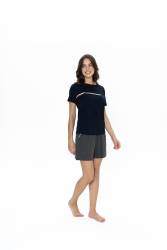 Us Polo Kadın Cepli Şort T-shirt Takım, Bisiklet Yaka, Kısakol - 3